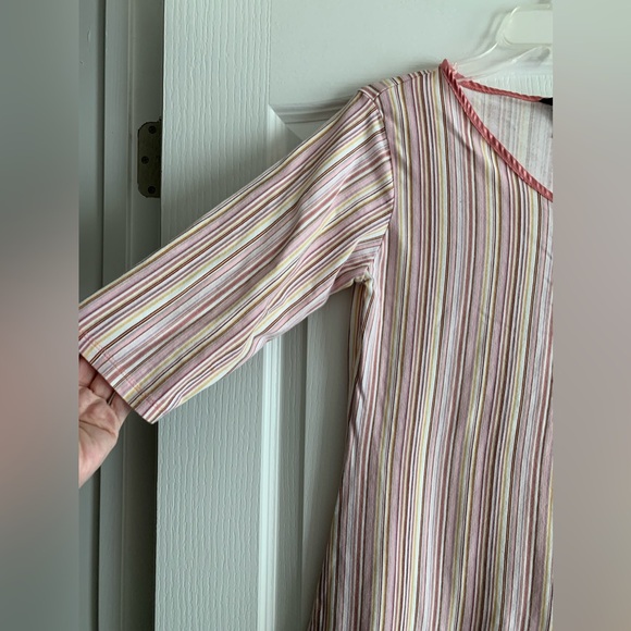 Vintage Y2K Night gown pink with stripes size Large - Picture 4 of 4